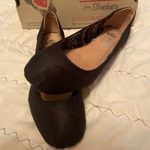 Bobs Sketchers Black Flats 9